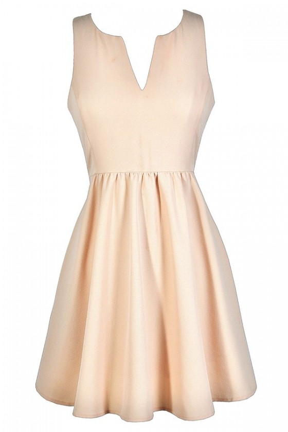 pale pink a line dress