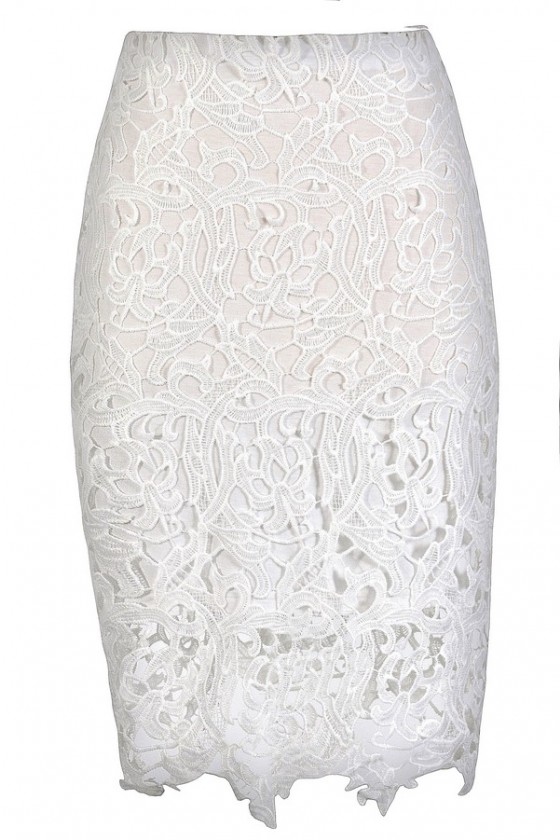 White lace skirt online
