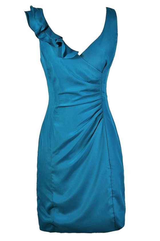 Turquoise fitted dress clearance