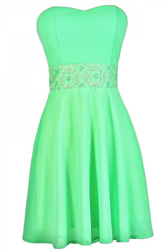 neon green long dress