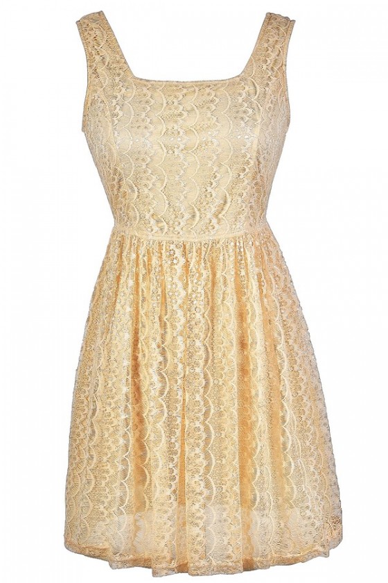Cream Lace Dress Lace A Line Dress Cream Lace Party Dress Cream