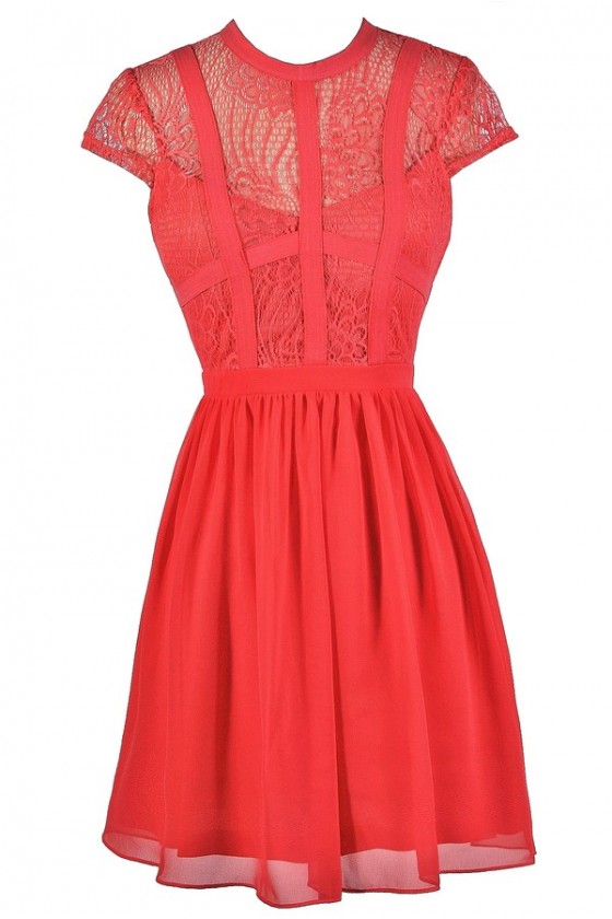 Coral deals sun dress
