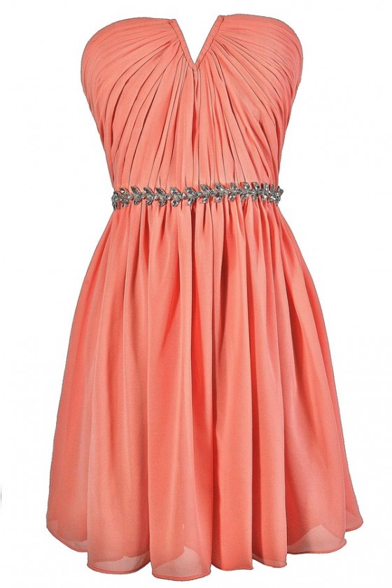 Cute peach shop dresses