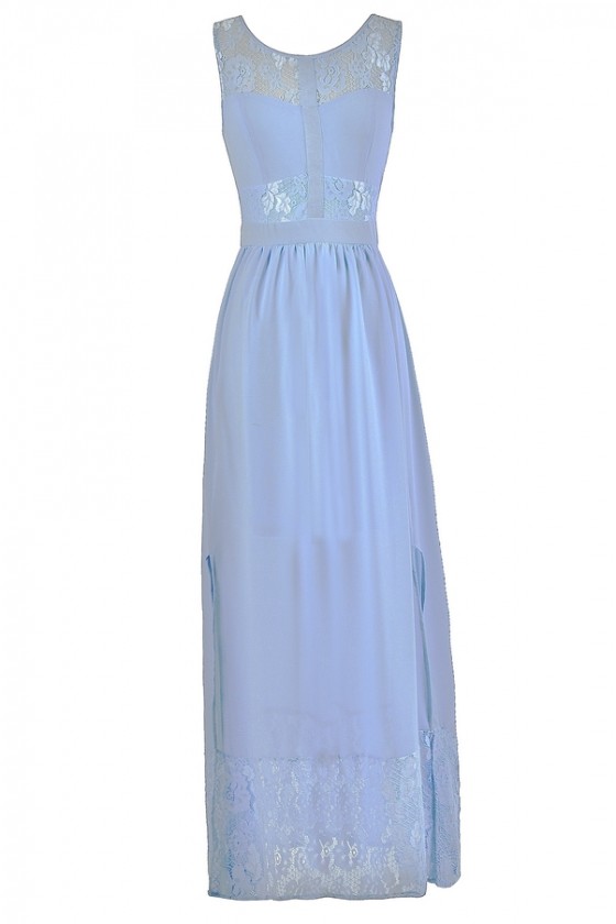 baby blue lace maxi dress