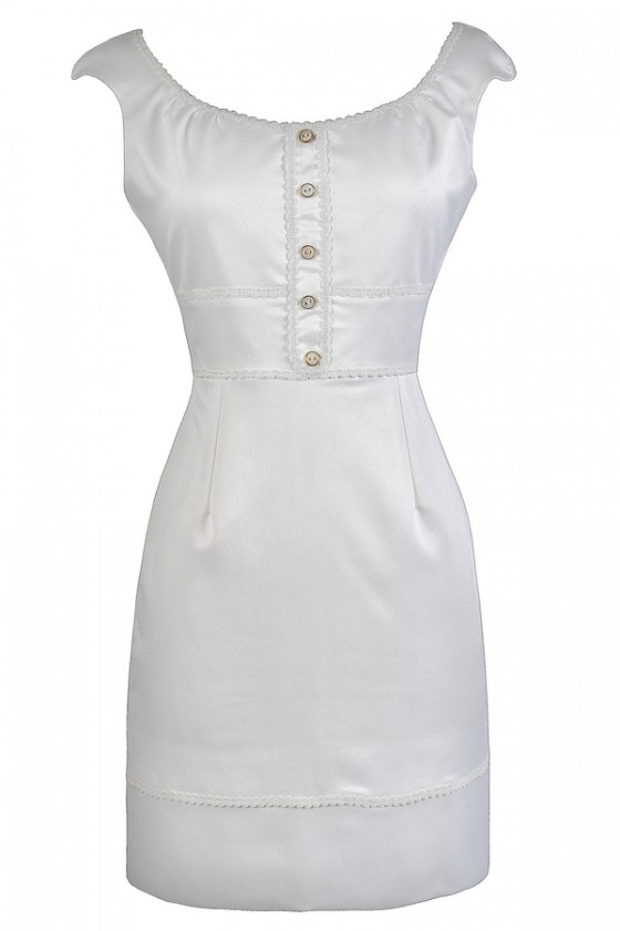 button sheath dress