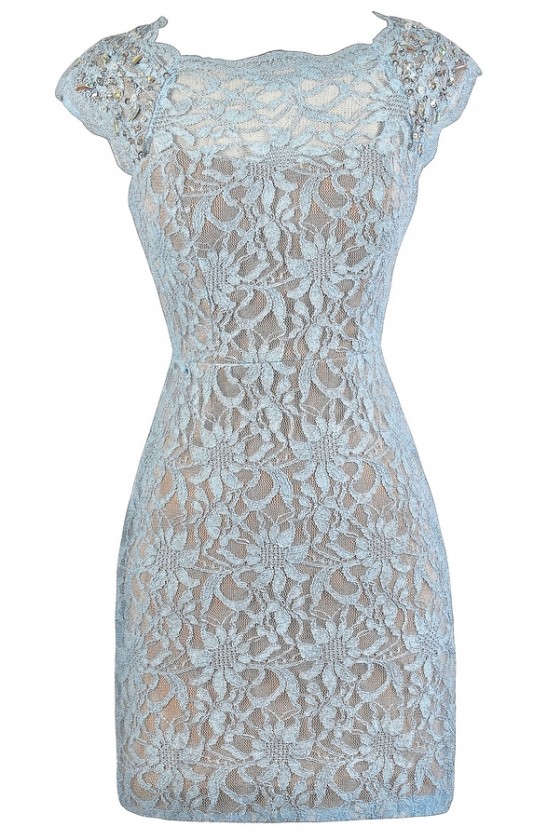 pale blue party dress