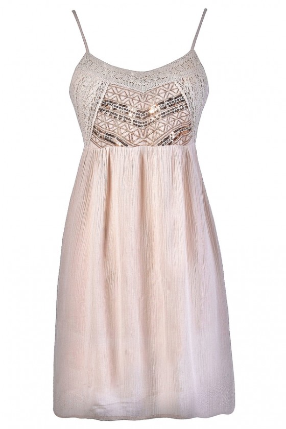 Beige embellished dress online
