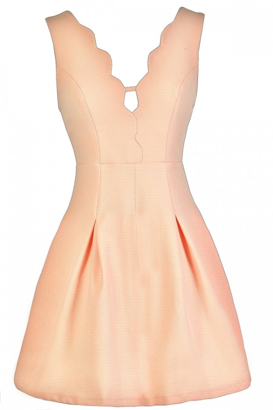 Simple peach dress online
