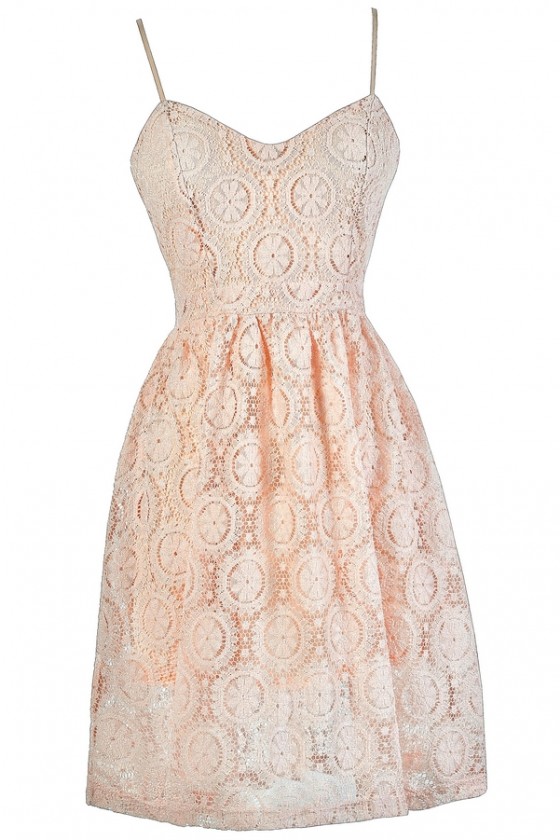 pink lace summer dress