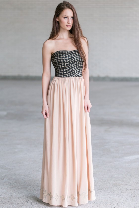 Juniors black maxi dress 2025