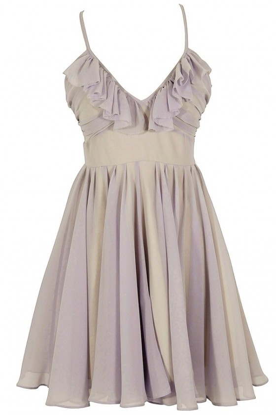 Lavender Ruffle Chiffon Dress By Ark And Co Lily Boutique