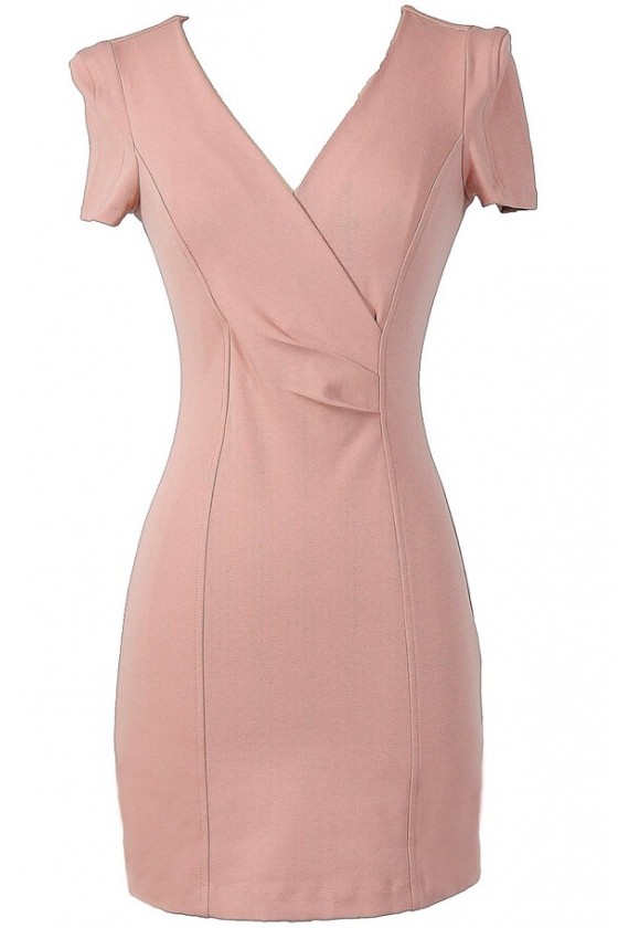 blush sheath dress