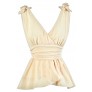 Cute Cream Top, Cute Summer Top, Cream Rosette Top, Cream Party Top, Beige Rosette Top