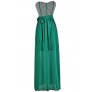 Jade Maxi Dress, Colorblock Stripe Maxi Dress, Summer Maxi Dress, Strapless Summer Maxi, Jade Green Maxi Dress