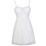 White Eyelet Dress, White Sundress, White Summer Dress, White Eyelet A-Line Dress, White Graduation Dress