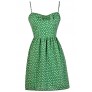 Apple Print Dress, Green Apple Print Sundress, Cute Summer Sundress, Apple Print Summer Dress