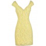 Yellow Lace Dress, Yellow Lace Pencil Dress, Cute Yellow Dress, Yellow Summer Dress, Yellow Multicolored Lace Dress, Cute Summer Dress