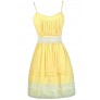 Cute Yellow Dress, Yellow and Off White Dress, Yellow Party Dress, Yellow Sundress, Yellow A-Line Dress, Cute Yellow Dress