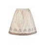 Beige A-Line Skirt, Cute Beige Skirt, Beige and Bronze Skirt, Beige Embroidered Skirt, Cute Fall Skirt, Cute Summer Skirt, Metallic Embroidered Skirt, Cute Beige Skirt