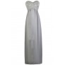 Grey Embellished Maxi Bridesmaid Formal Prom Dress