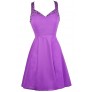 Purple Party Dress, Purple Beaded Dress, Purple Embellished Dress, Purple A-Line Dress, Purple Summer Dress, Purple Beaded Dress