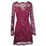 Magenta Lace Dress, Purple Lace Dress, Maroon Lace Dress, Ginger Fizz Dress, Ginger Fizz Lace Dress, Burgundy Lace Dress, Lace Pencil Dress, Longsleeve Lace Dress, Purple Lace Party Dress, Purple Lace Cocktail Dress