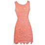 Peachy Pink Lace Sheath Dress, Peach Lace Bridesmaid Dress, Cute Pink Dress, Peach Lace Dress