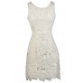 Ivory Lace Sheath Dress, Ivory Lace Rehearsal Dinner Dress, Ivory lace Bridal Shower Dress