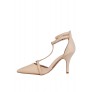 beige t strap pumps