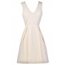 Cream A-Line Dress, Cream Party Dress, Cream Cocktail Dress, Cream Sundress