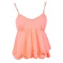 Cute Peach Top, Peach Summer Top, Neon Peach Top, Coral Peach Top, Bright Peach Top, Peach Eyelet Top, Peach Crop Top