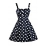 Cute Polka Dot Dress, Navy and White Polka Dot Dress, Cute Summer Dress, Cute Navy Dress, Polka Dot Print Dress, Retro Polka Dot Dress, Navy Sundress, Navy Summer Dress, Navy Polka Dot A-Line Dress