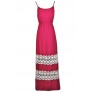 Hot Pink Crochet Lace Maxi Dress, Fuchsia Maxi Dress, Bright Pink Maxi Dress, Cute Summer maxi Dress, Pink Summer Maxi Dress, lace Trim Maxi Dress
