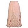 Cute Pink Skirt, Lasercut Midi Skirt, Light Pink Lasercut Skirt, Pale Pink Midi Skirt, Cute Summer Skirt