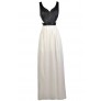 Black and Ivory Maxi Dress, Black and White Cutout Maxi Dress, Black and White Maxi Summer Dress, Cute Black and White Dress