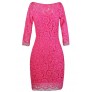 Hot Pink Dress, Hot Pink Lace Dress, Cute Lace Dress, Bright Pink Lace Party Dress, Pink Lace Bodycon Dress, Bright Pink Lace Cocktail Dress