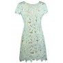 Mint and Beige Lace Dress, Cute Mint Dress, Mint Lace Sheath Dress, Mint Summer Dress, Mint Crochet Lace Dress