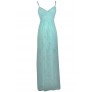 Aqua Lace Maxi Dress, Cute Summer Dress, Light Blue Lace Maxi Dress, Boho Lace Dress