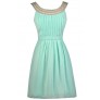 Cute Mint Dress, Mint Party Dress, Mint Cocktail Dress, Mint Embellished Dress