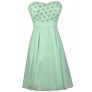 Mint Beaded Dress, Mint Prom Dress, Mint Homecoming Dress, Mint Strapless Dress, Cute Mint Dress