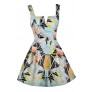 Cute Printed Dress, Graphic Print Dress, Line Print Dress, Printed A-Line Dress, Cute Party Dress
