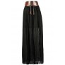 Black Maxi Skirt, Fall Maxi Skirt, Leatherette Maxi Skirt, Prairie Maxi Skirt