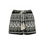 Cute Shorts, Black and Ivory Printed Shorts, Black and Ivory Pattern Shorts