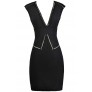 Black and Gold Pencil Dress, Little Black Dress, Black Cocktail Dress, Black Party Dress