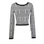 Black and Ivory Houndstooth Top, Cute Two Piece Outfit, Cute Fall Outfit