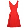 Red A-Line Dress, Red Party Dress, Red Cocktail Dress, Cute Holiday Dress