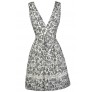 Black and White Floral Dress, Cute Black and White Dress, Black and White Floral Print A-line Dress