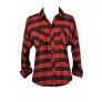 Red and Black Plaid Flannel, 90s Grunge Flannel Top, Red and Black Plaid Shirt