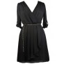 Black Plus Size Wrap Dress, Cute Plus Size Dress, Black Plus Size Party Dress