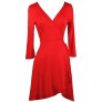 Red Wrap Dress, Cute Red Dress, Red Holiday Dress